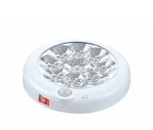 红外感应圆形防火塑料吸顶灯（极地白）小号14W